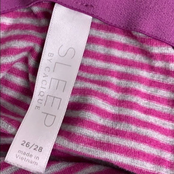 Cacique Tier Layer Ruffle Stripe Cotton casual basic Tank top women’s plus 28 - Picture 5 of 5